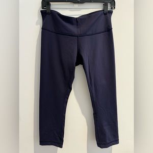 Navy Lululemon Leggings 21”